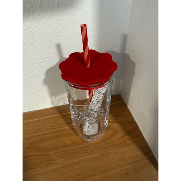 Starbucks 2026 Valentines Recycled Glass Cold Cup Tumbler 16 Oz. NWT - Picture 2 of 4